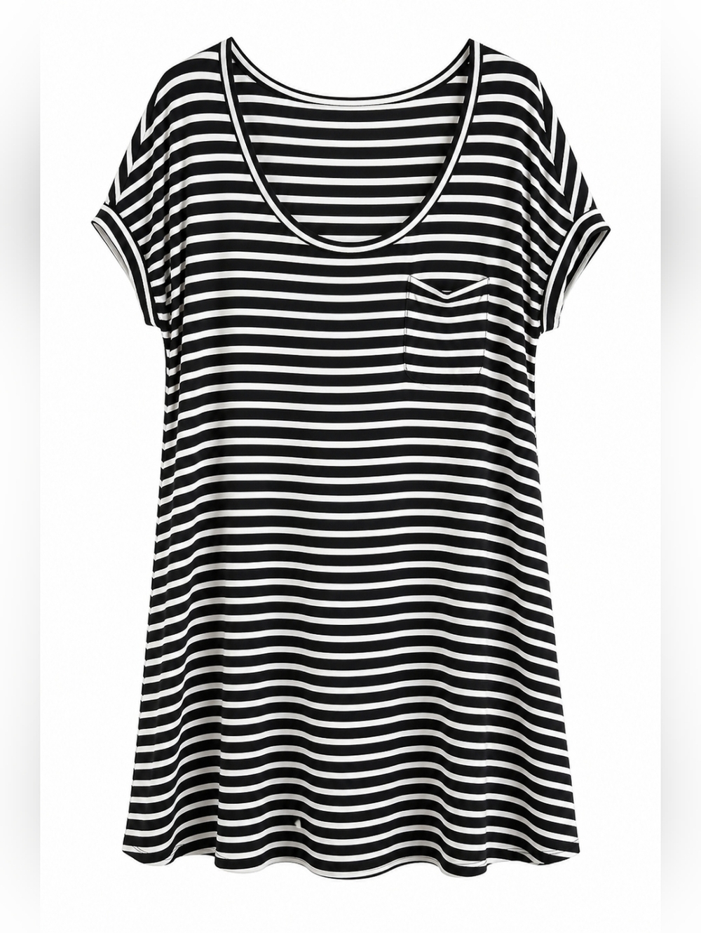 American Eagle Outfitters Striped Black and White Dress L